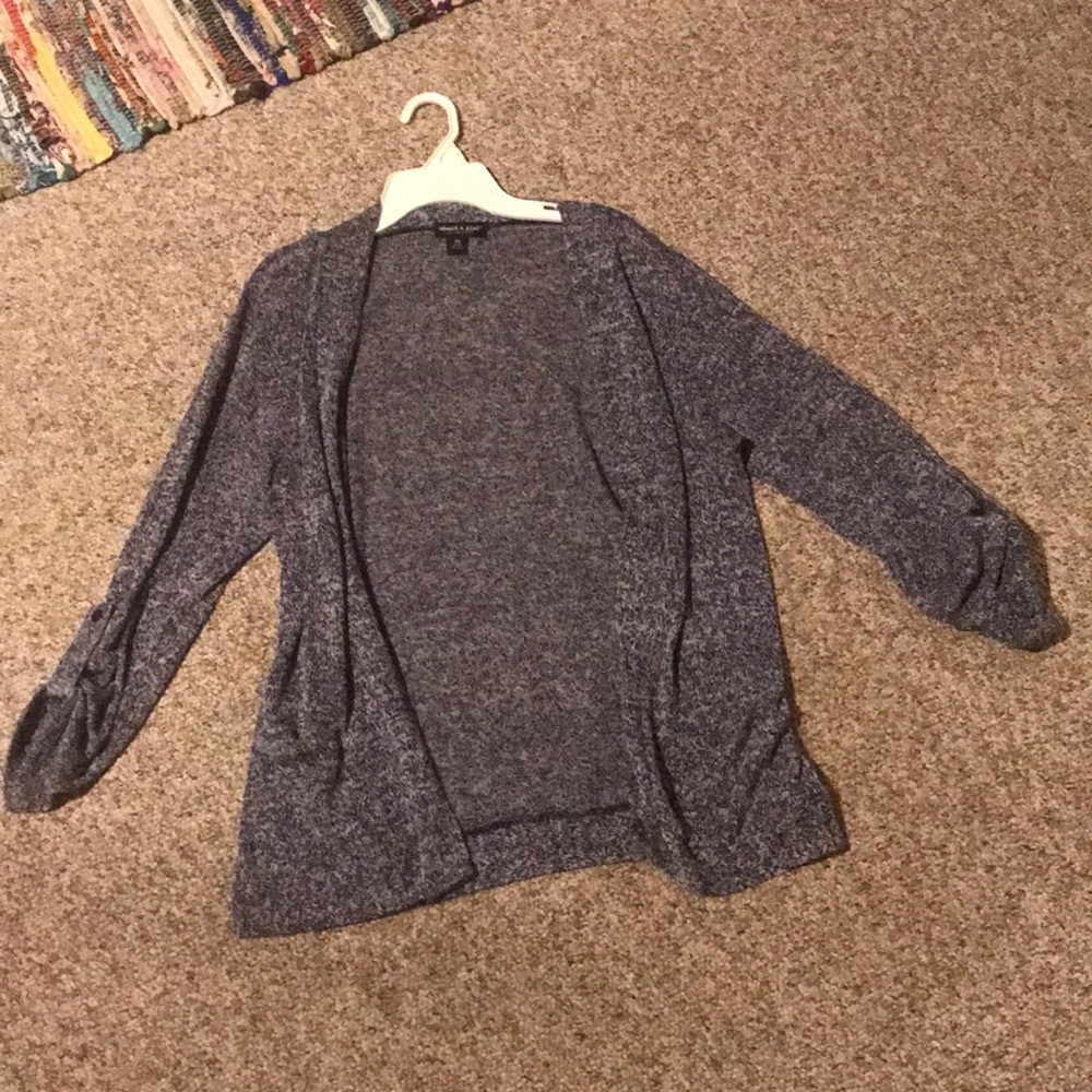 About A Girl brand Blue and White Cardigan
